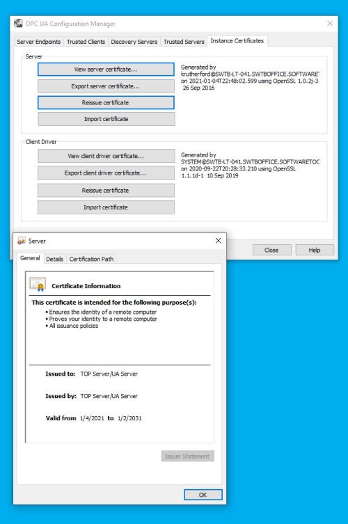 Screenshot_TOPServer_OPCUA_Configuration_Manager_InstanceCertificates