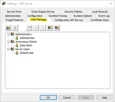 TOP Server User Manager