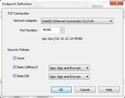 TOP Server OPC UA Endpoint