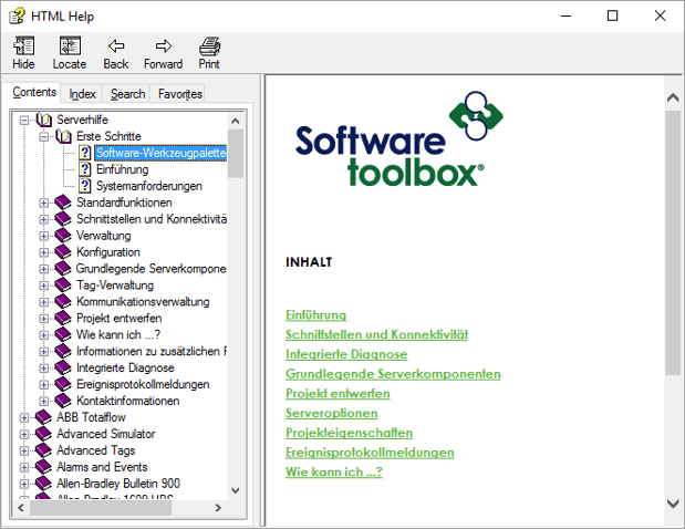 TOP Server V6 Server Help in German