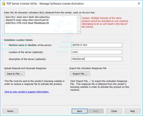 Activating Multiple Suites in TOP Server V6