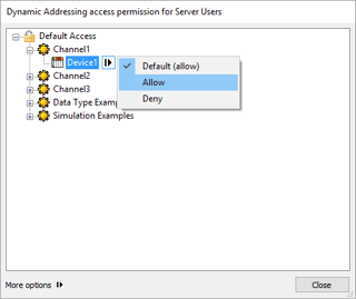 TOP Server V6 Security Policies Permissions