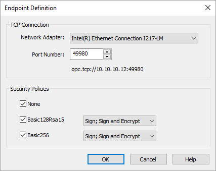 TOP Server V6 OPC UA Encryption