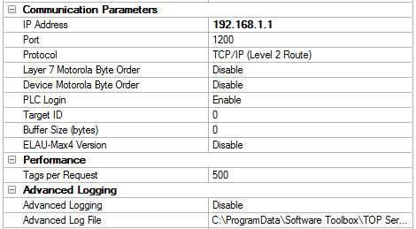 Advanced Settings - CODESYS Ethernet