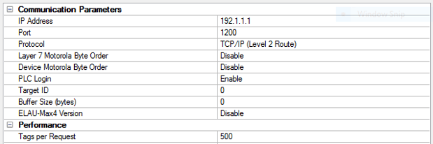 TOP Server CODESYS Communication Properties