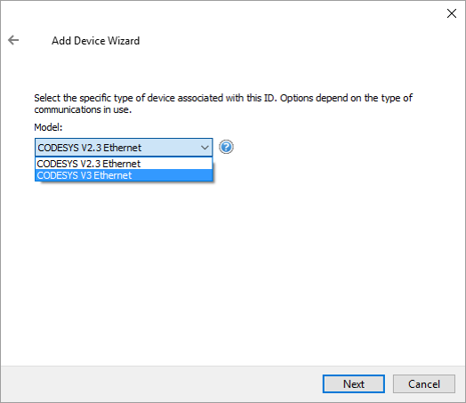 Selecting CODESYS Runtime Version in TOP Server