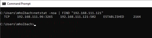 Screenshot - Netstat Command with Filtering