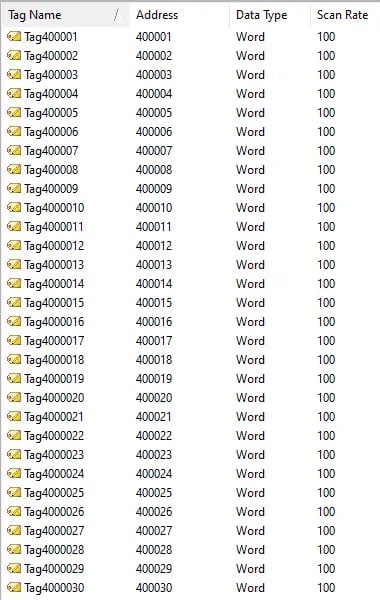 TOP Server Static Tag