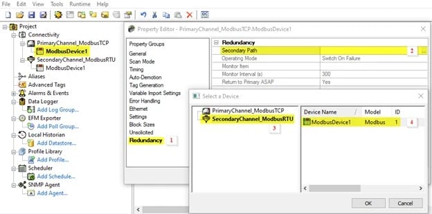 TOP Server Secondary Path