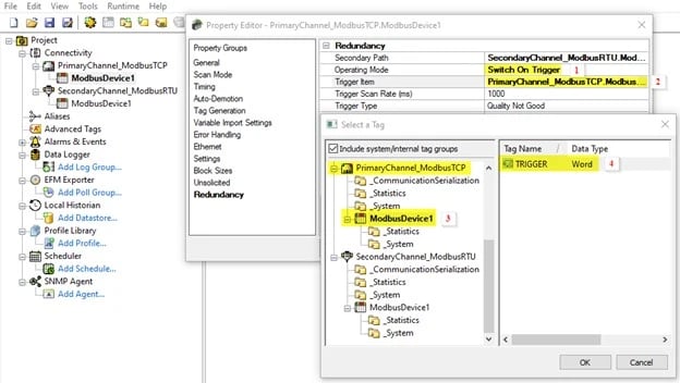TOP Server Switch On Trigger