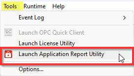 Screenshot ARU Launch Configuration