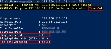 Screenshot_PowerShell_Example_Command_Test_NetConnection_BothFalse