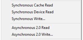 Screenshot - Right-click options for OPC reads and writes in OPC Quick Client