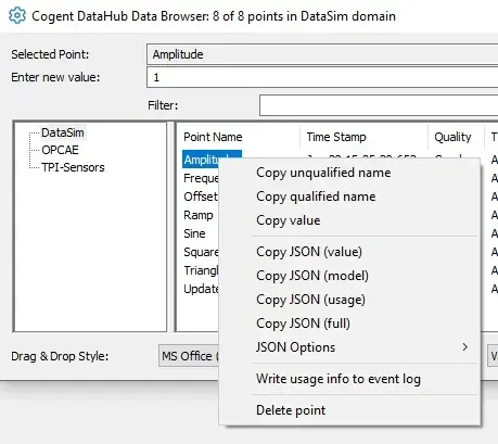 DataHub-DataBrowser-Rightclick-Point-Menu