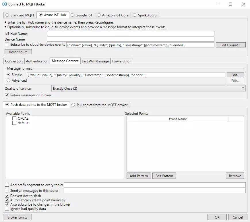 Datahub-Azure-Iot-Message-Tab