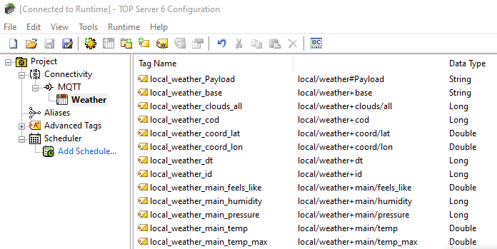 TOP Server MQTT Client Driver Configuration Example
