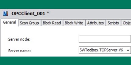 AVEVA System Platform OPC DI Client Object to TOP Server