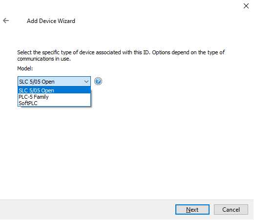 Screenshot AB Ethernet Device Models