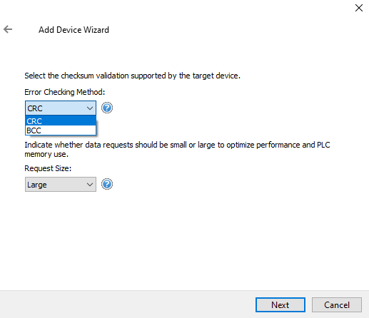 Screenshot AB DF1 Serial Error Checking