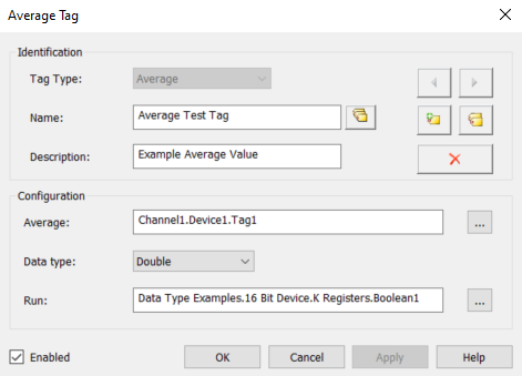 Screenshot Advanced Tags Average Test Tag