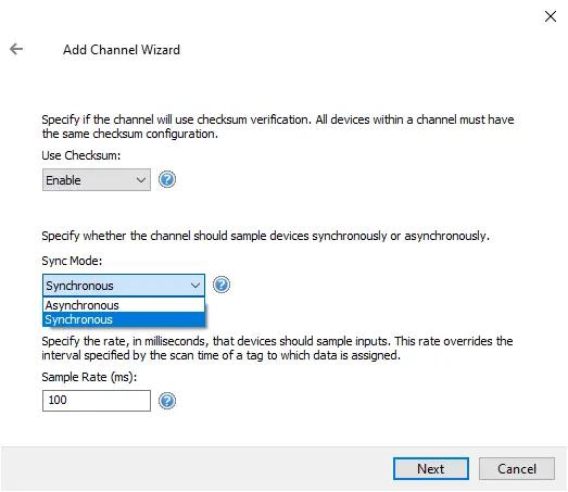 Screenshot Analog Devices Checksum Sync Mode