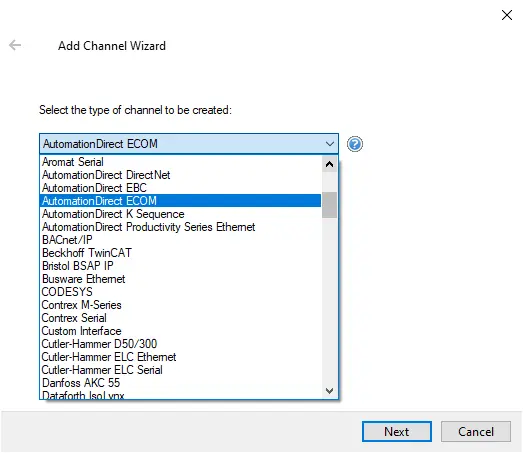 Screenshot AutomationDirect Driver List