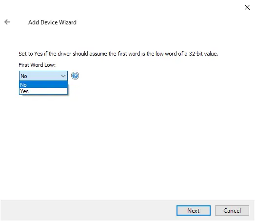 Screenshot Cutler Hammer ELC Ethernet Word Order