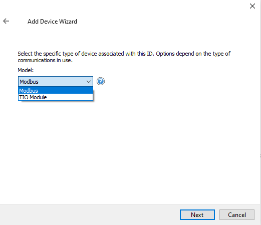 Screenshot Modbus Plus Device Models