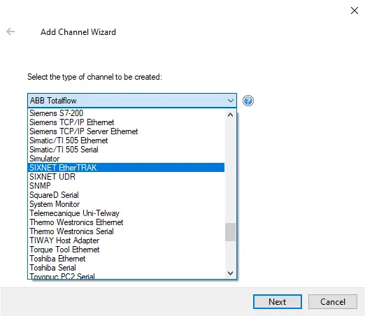 Screenshot SIXNET Suite Driver List