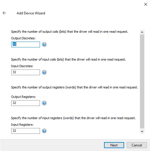 Screenshot SIXNET Suite Block Size