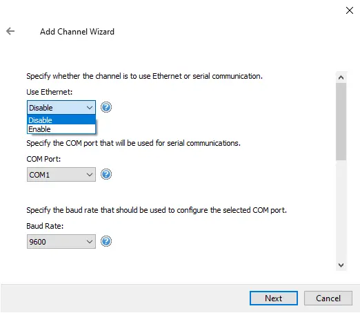 Screenshot SIXNET UDR Ethernet or Serial