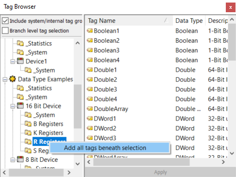 Screenshot SNMP Agent Tag Browser