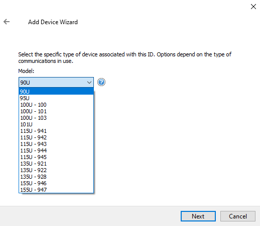 Screenshot Siemens S5 AS511 Device Models