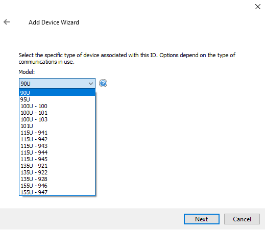 Screenshot Siemens AS511 Device Models