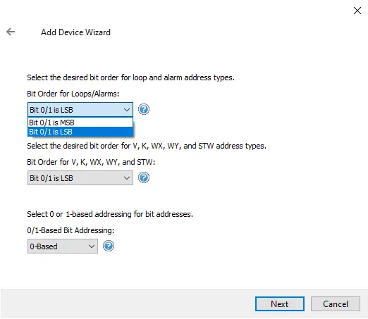 Screenshot Simatic Suite Ethernet Bit Order