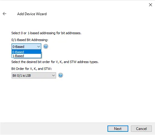 Screenshot Simatic Suite Serial Bit Order