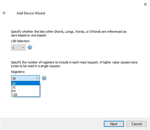 Screenshot Square D Address Base Block Size