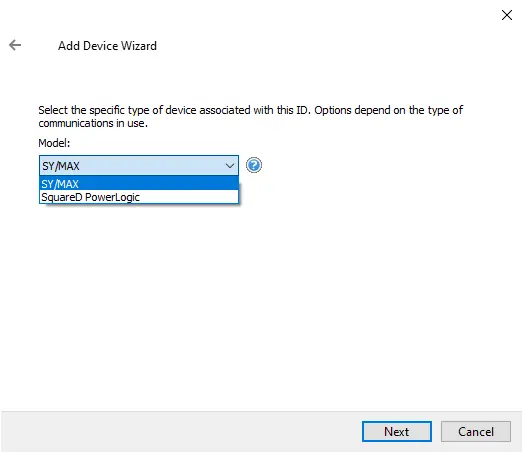 Screenshot Square D Device Models