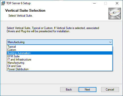 Screenshot - TOP Server Building Automation Suite Installation