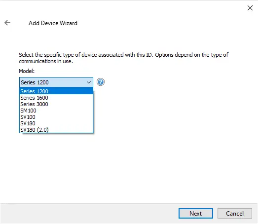 Screenshot Thermo Westronics Serial Device Models