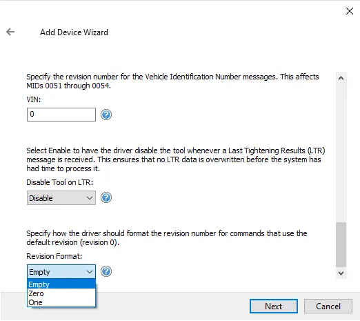 TOP Server Torque Tool Driver Revision Format