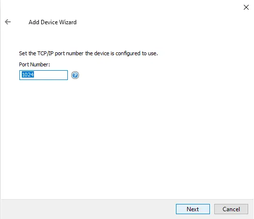 Screenshot Toshiba Ethernet TCP Port