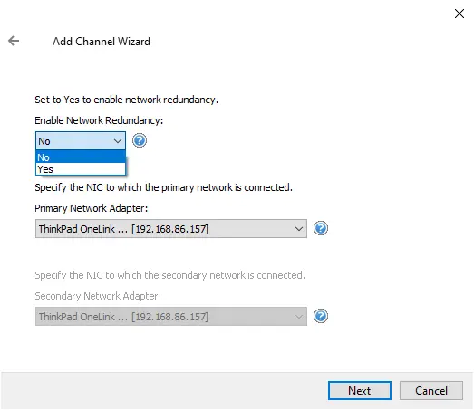 Screenshot Triconex Ethernet Network Redundancy