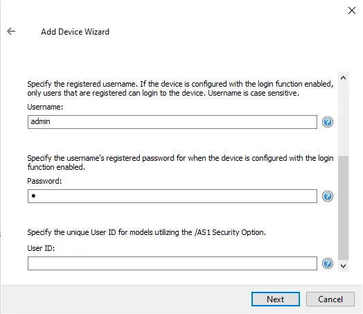 Screenshot Yokogawa GX Ethernet Username Password