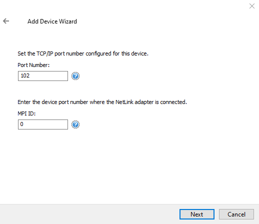 Screenshot Siemens S7 Ethernet Port Number