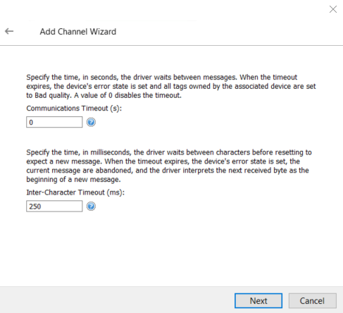 Screenshot WITS Level 0 Passive Timeout