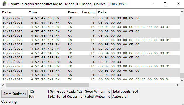 TOP Server Communication Diagnostics